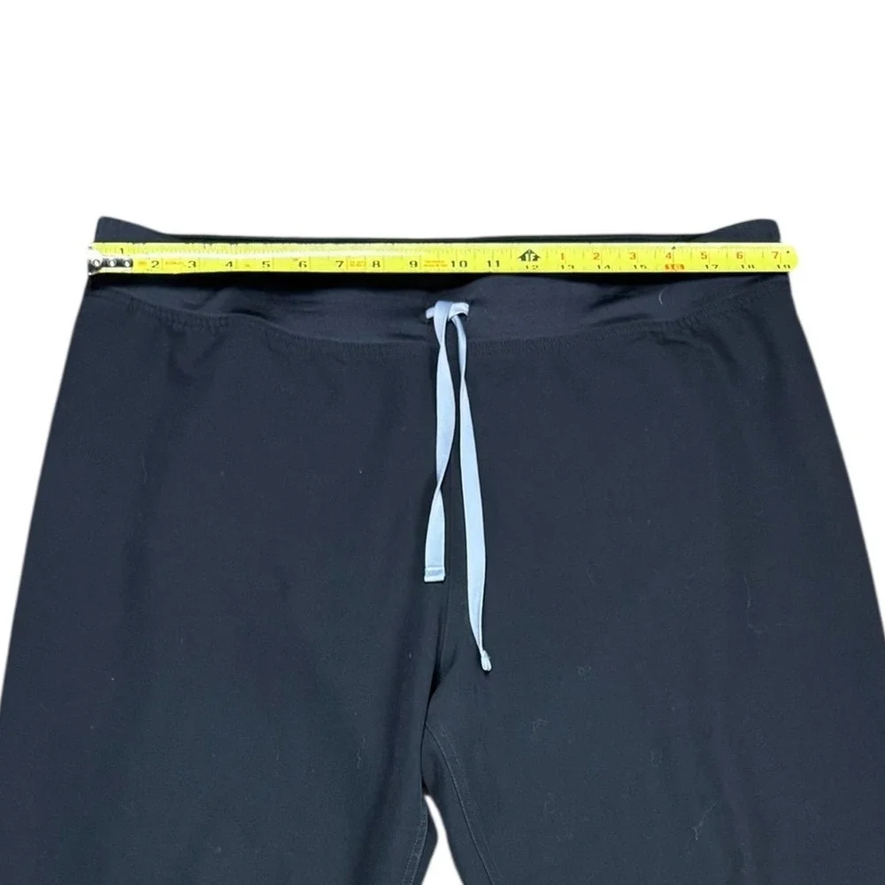FIGS Black Straight Leg Scrub Pants Mens XL‎ Drawstring Elastic Waist Medical
